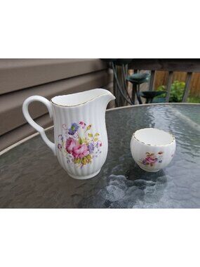 Coalport Shrewsbury Jug & Mini Open Sugar Bowl